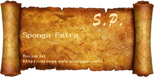 Sponga Petra névjegykártya